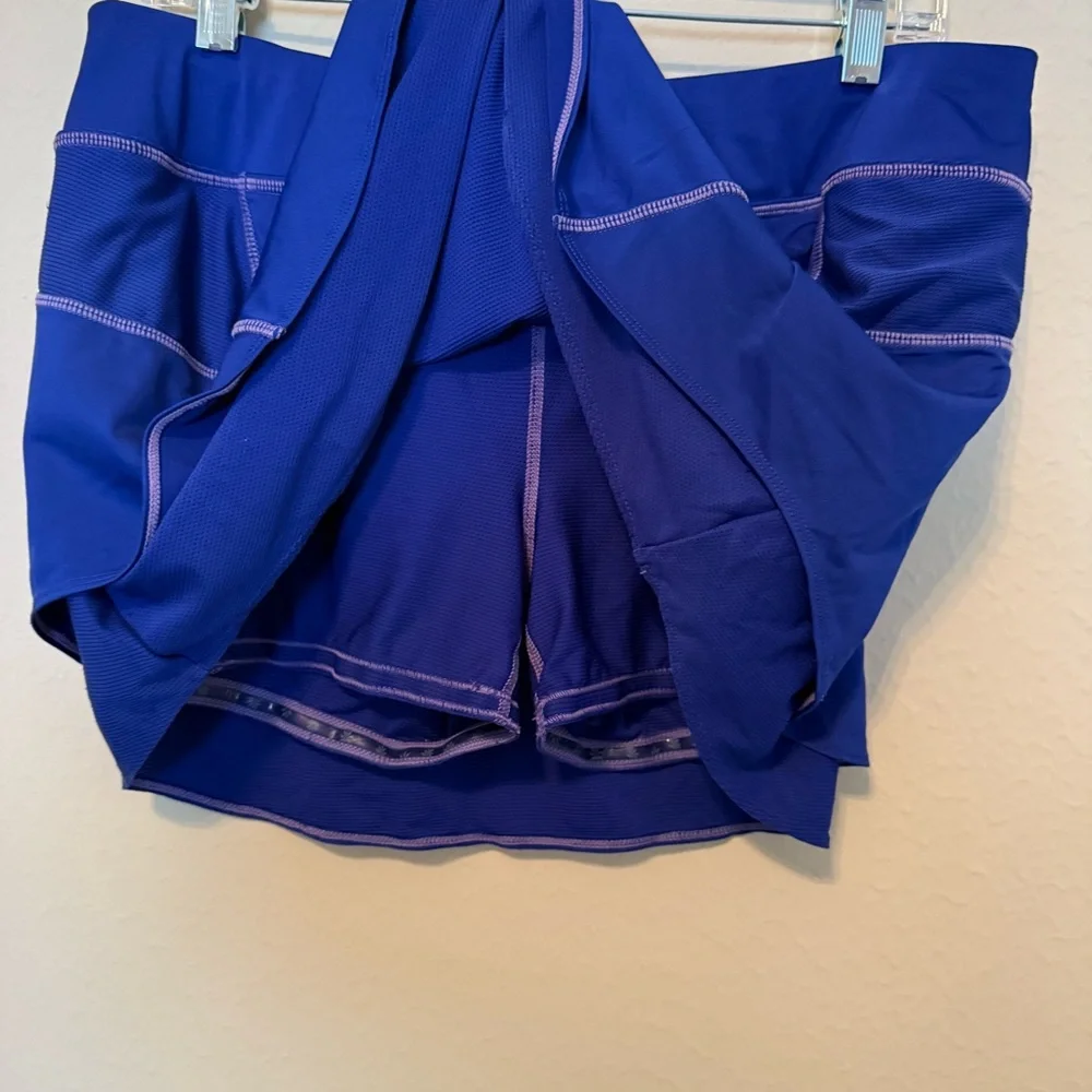 Athleta Size Large Royal Blue Bustle Skort Skirt Pockets Tennis Activewear Women